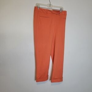 Betabrand size L coral colored cropped yoga pants